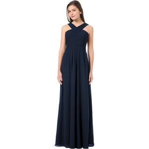 Levkoff Chiffon Cross Front A-Line Dress